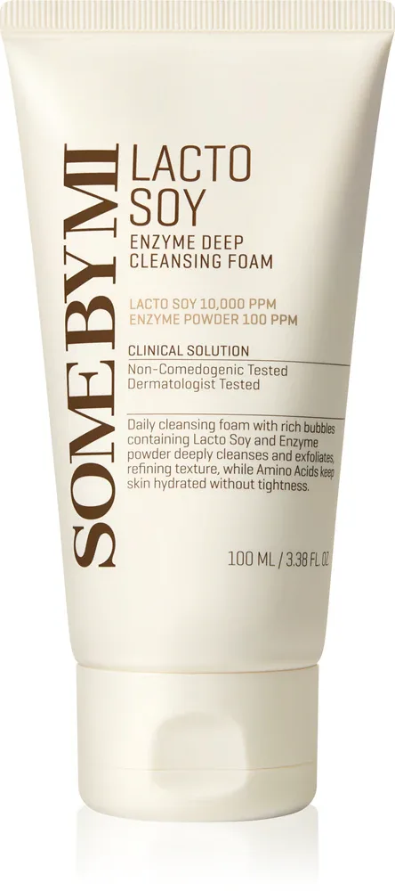 Some By Mi Lacto Soy Enzyme Deep Cleansing Foam - Пена глубокого очищения с успокаивающим действием, 100 мл