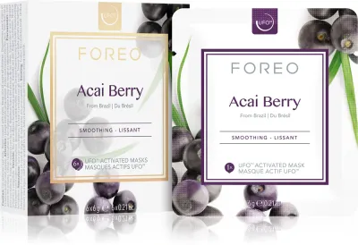 FOREO UFO Acai Berry - Маска для лица, разглаживающая, 6 г