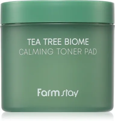 Farmstay Tea Tree Biome - Тонизирующие патчи для лица для смягчения, 140 мл