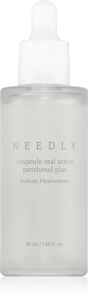 NEEDLY Real Active Panthenol Ampoule - Сыворотка для лица, восстанавливающая и осветляющая, подходит для всех типов кожи, включая чувствительную, 50 мл