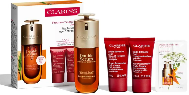 Clarins Double Serum & Super Restorative Set - Подарочный набор для зрелой кожи