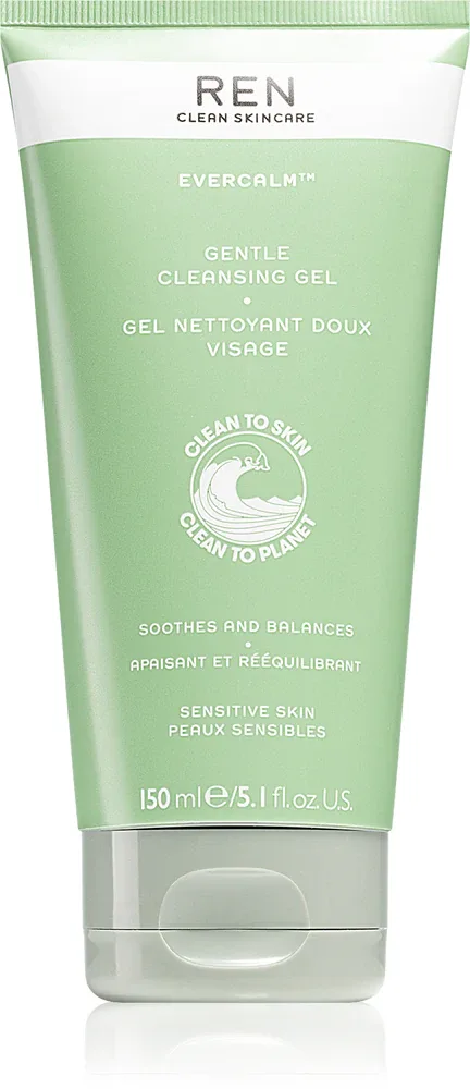 REN Evercalm Gentle Cleansing Gel - Нежный очищающий гель для чувствительной и склонной к раздражениям кожи, 150 мл