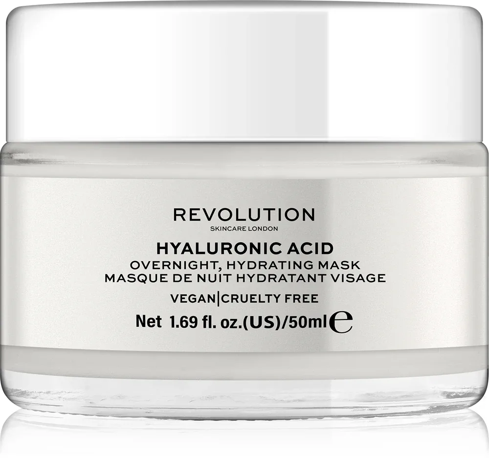 Revolution Skincare Hyaluronic Acid - Увлажняющая ночная маска для лица, 50 мл