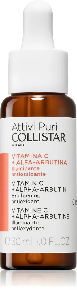 Collistar Attivi Puri Vitamin C + Alfa-Arbutina - Сыворотка для лица с витамином C, которая придает сияние, 30 мл