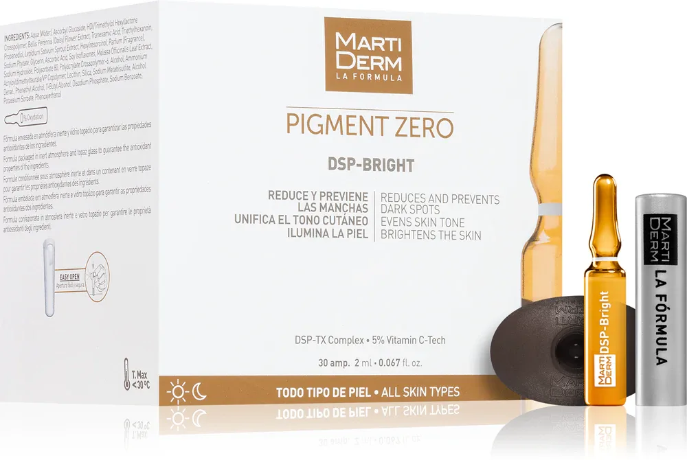 MartiDerm Pigment Zero DSP-BRIGHT - Сыворотка от пигментации с витамином C с витамином C, 30 мл