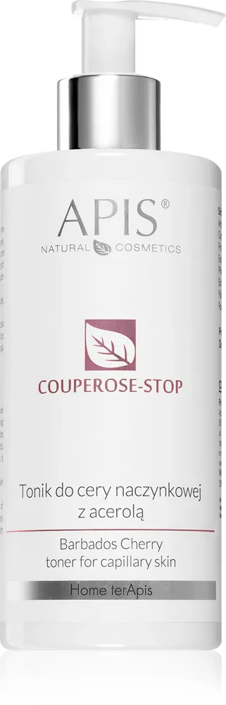 Apis Natural Cosmetics Couperose-Stop - Увлажняющий тоник для чувствительной кожи с склонностью к пигментации, 300 мл