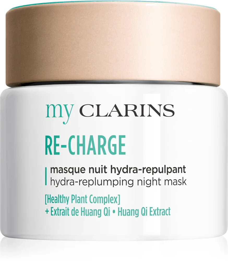 Clarins My Clarins Re-Charge Hydra-Replumping Night Mask - Энергетическая маска для лица, придающая коже сияющий вид, 50 мл