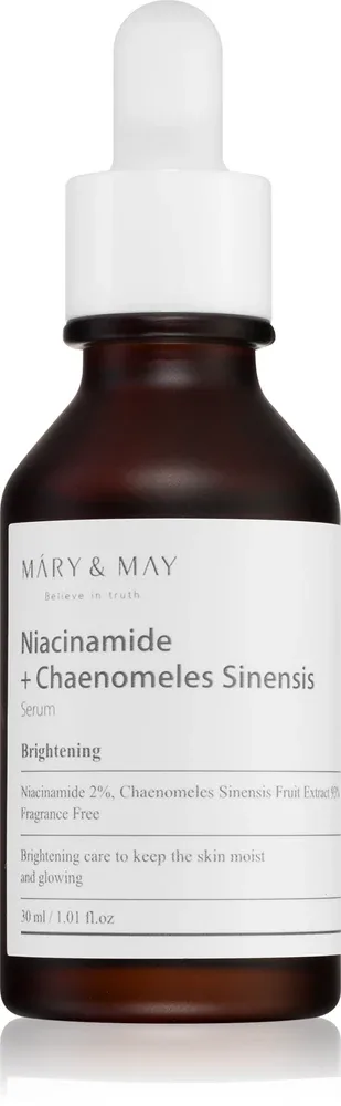 MARY & MAY Niacinamide + Chaenomeles Sinensis - Сыворотка для лица, восстанавливающая и осветляющая, укрепляющая защитный барьер кожи, 30 мл