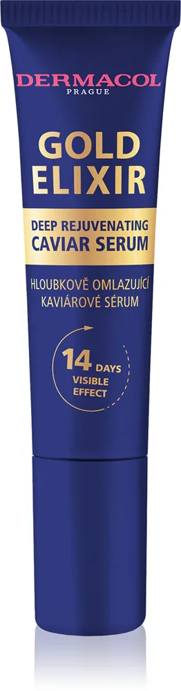 Dermacol Gold Elixir - Сыворотка глубокого восстановления с кавиаром, 12 мл