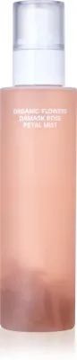 WHAMISA Organic Flowers Damask Rose Petal Mist - Успокаивающий увлажняющий тоник для лица, 100 мл