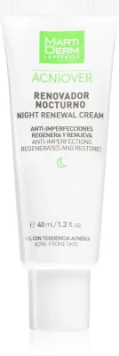 MartiDerm Acniover Night Reneval Cream - Интенсивный крем для лица против акне ночью, 40 мл