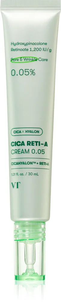 VT Cosmetics Cica Reti-A Cream 0,05 - Интенсивный крем для лица на ночь с ретинолом, 30 мл