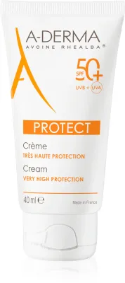 A-Derma Protect Cream - Защитный крем для нормальной и сухой кожи SPF 50+, 40 мл