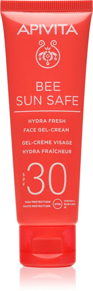 Apivita Bee Sun Safe Hydra Fresh Face Gel-Cream SPF30 - Увлажняющий крем-гель SPF 30, 50 мл