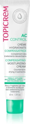 Topicrem AC Compensating Moisturizing Cream - Увлажняющий крем для жирной кожи с проблемами акне, 40 мл