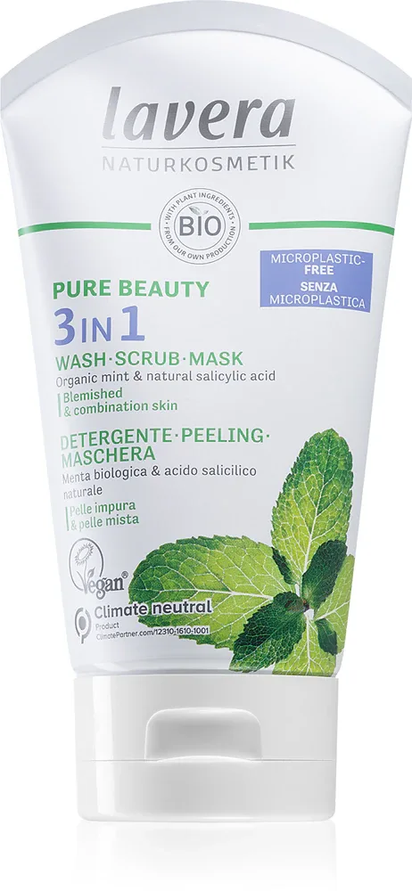 Lavera Pure Beauty - Гель глубокого очищения 3 в 1, 125 мл