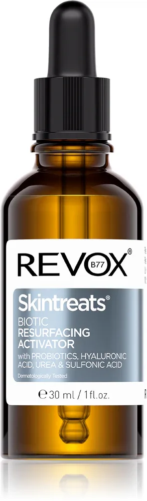 Revox B77 Skintreats Biotic Resurfacing Activator - Сыворотка с эксфолирующим эффектом для лица, разглаживающая и осветляющая, 30 мл