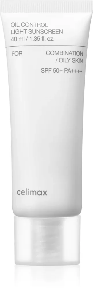 Крем солнцезащитный для лица celimax Oil Control Light Sunscreen с оксидом цинка, для жирной кожи, 40 мл