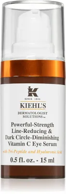 Kiehl's Dermatologist Solutions Powerful-Strength Line-Reducing & Dark Circle-Diminishing Vitamin C Eye Serum - Сыворотка для глаз для всех типов кожи, включая чувствительную с витамином C, 15 мл