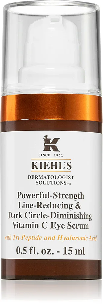 Kiehl's Dermatologist Solutions Powerful-Strength Line-Reducing & Dark Circle-Diminishing Vitamin C Eye Serum - Сыворотка для глаз для всех типов кожи, включая чувствительную с витамином C, 15 мл