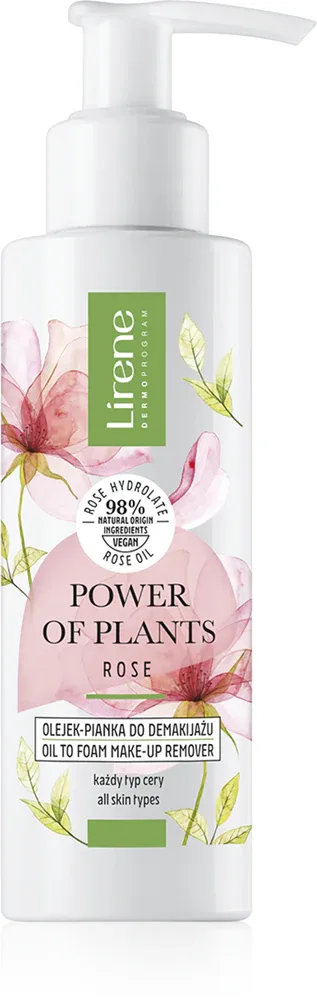 Lirene Power of Plants Rose - Очищающая пенка для лица с розовым маслом, 145 мл