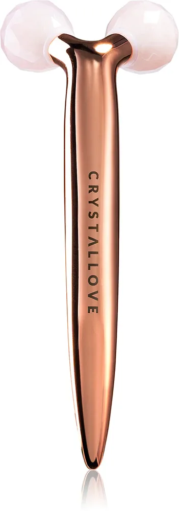 Crystallove Rose Quartz 3D Lift & Sculpt Facial Roller - аксессуары для массажа, 1 шт
