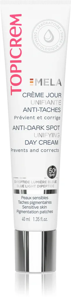 Topicrem MELA Corrective Day Cream - Крем для лица против пигментации SPF 50+, 40 мл