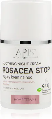 Apis Natural Cosmetics Rosacea-Stop - Успокаивающий ночной крем для чувствительной кожи с склонностью к пигментации, 50 мл