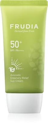 Frudia Sun Avocado Greenery Relief - Увлажняющий защитный крем для чувствительной кожи SPF 50+, 50 г