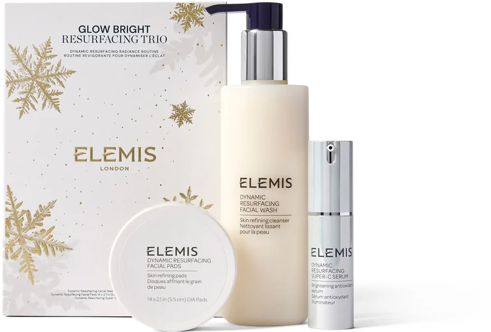 Elemis Holiday Collection Glow Bright Resurfacing Trio - Подарочный набор для лица