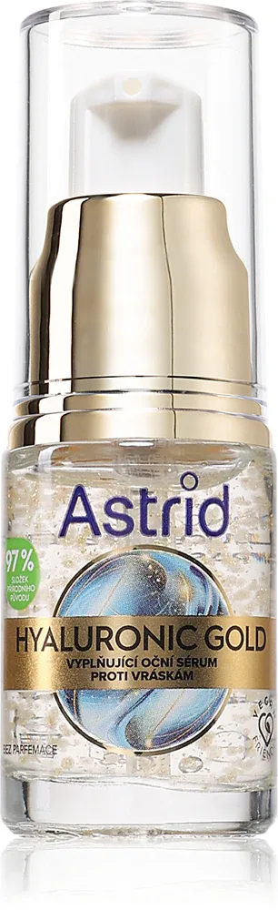 Сыворотка для кожи вокруг глаз Astrid Hyaluronic Gold с ниацинамидом, увлажняющая, 15 мл
