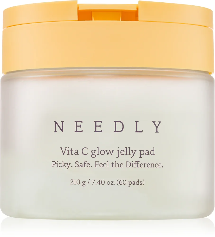 NEEDLY Vita C Glow Jelly Pad - Крем для лица с очищающим и осветляющим эффектом с витамином C, 60 шт