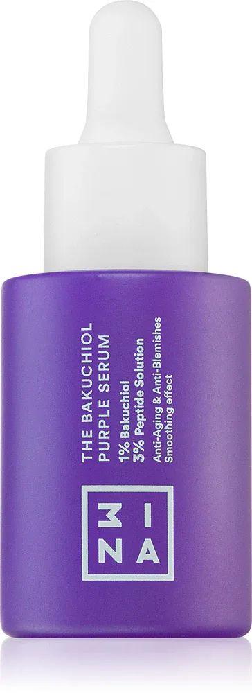3INA The Bakuchiol Purple Serum - Легкое сыворотка для лица, укрепляющая кожу, 30 мл
