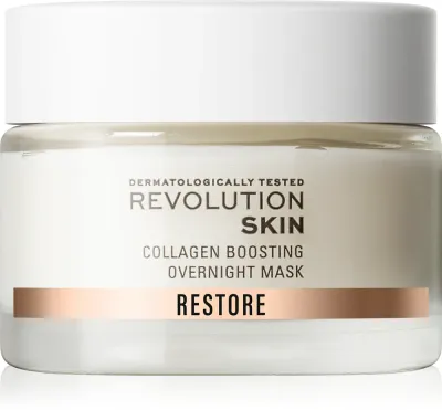Revolution Skincare Restore Collagen Boosting - Регенерирующая кремовая маска для лица на ночь, способствующая производству коллагена, 50 мл