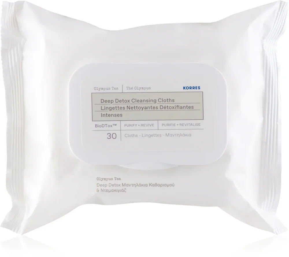 Korres Olympus Tea - Салфетки для очищения кожи от макияжа, 30 шт