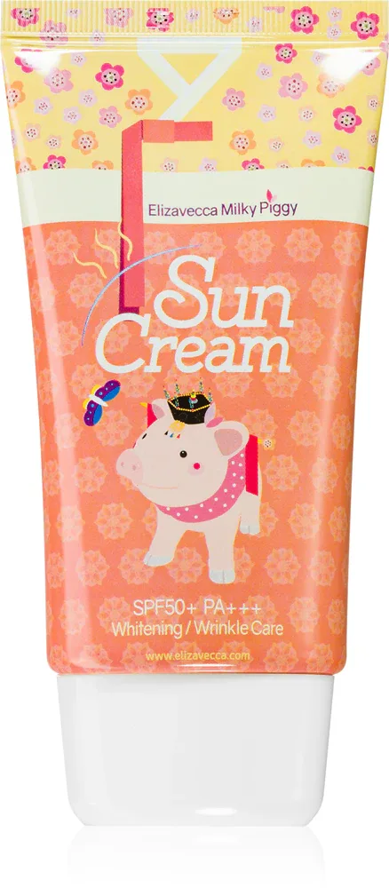 Elizavecca Milky Piggy Sun Cream - Сияющий солнцезащитный крем для загара SPF 50+, 50 мл