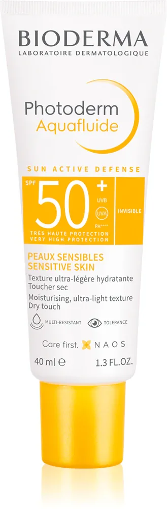 Bioderma Photoderm Aquafluid - Защитный крем для лица SPF 50+, 40 мл