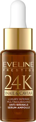 Eveline Cosmetics 24K Snail & Caviar - Сыворотка против морщин с экстрактом улиточного слизи, 18 мл