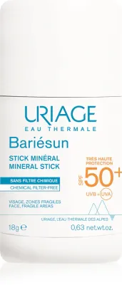 Uriage Bariesun Mineral Stick SPF 50+ - Минеральный защитный стик для чувствительных участков SPF 50+, 18 г