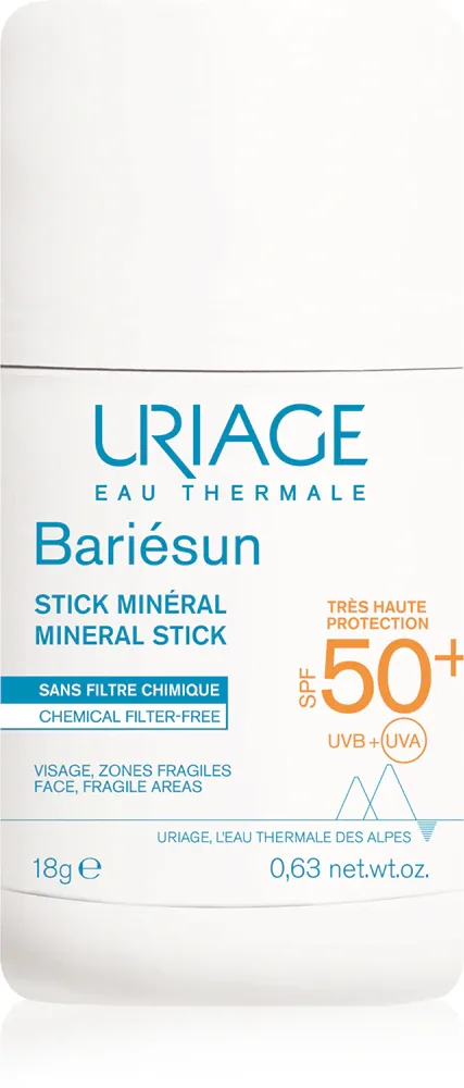 Uriage Bariesun Mineral Stick SPF 50+ - Минеральный защитный стик для чувствительных участков SPF 50+, 18 г