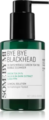 Some By Mi Bye Bye Blackhead 30 Days Miracle Green Tea Tox Bubble Cleanser - Активная пенка для очищения кожи от прыщей, 120 г