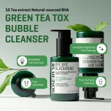 Some By Mi Bye Bye Blackhead 30 Days Miracle Green Tea Tox Bubble Cleanser - Активная пенка для очищения кожи от прыщей, 120 г — фото 3