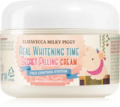 Elizavecca Milky Piggy Real Whitening Time Secret Pilling Cream - Увлажняющий крем с эффектом пилинга, 100 мл