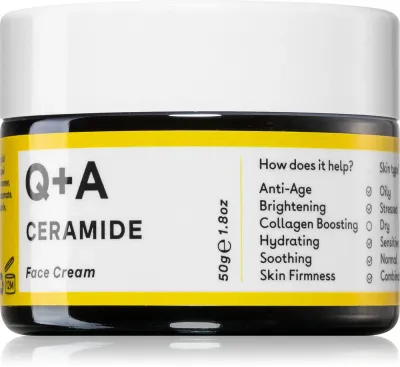 Q+A Ceramide - Крем для лица с керамидами, омолаживающий, 50 г