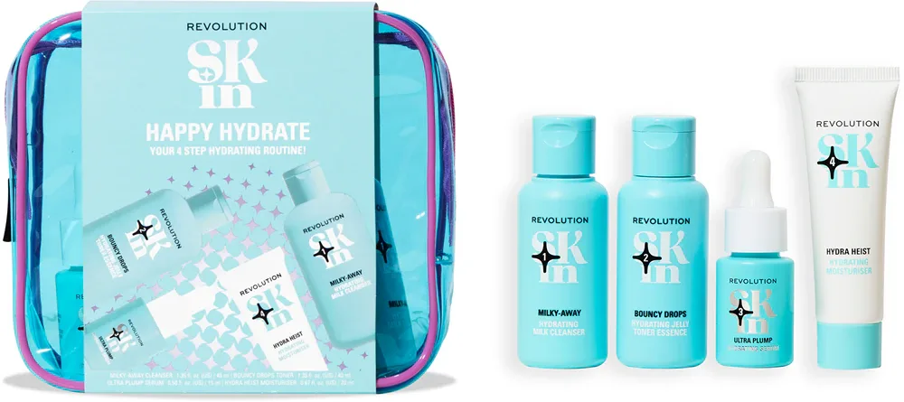 Revolution Skincare Happy Hydrate 4 Step Starter Kit - Подарочный набор для лица, 1 шт