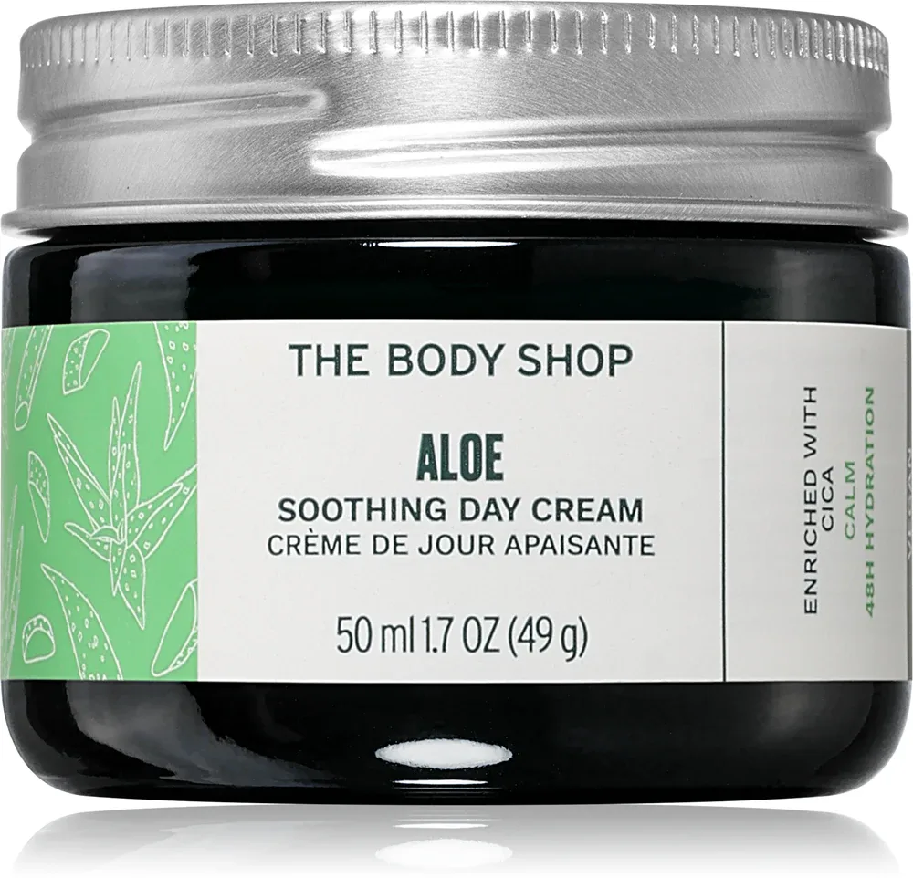 The Body Shop Aloe Soothing Day Cream - Успокаивающий дневной крем для лица, 50 мл
