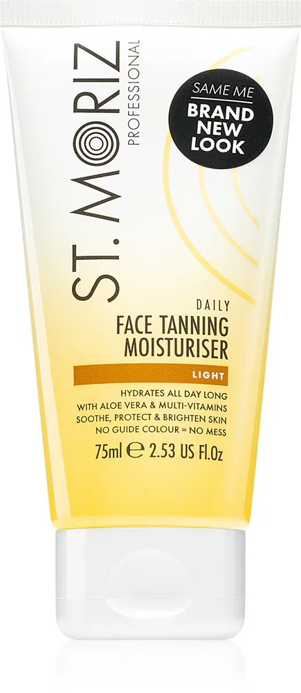 St. Moriz Daily Tanning Face Moisturiser - Увлажняющий самозагар для лица тип Light, 75 мл