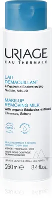 Uriage Eau Thermale Make-Up Removing Milk - Нежное молочко для снятия макияжа для лица и области вокруг глаз, 250 мл