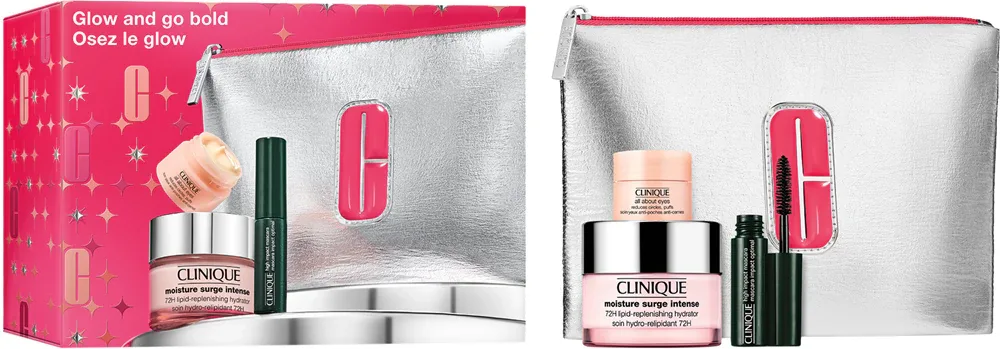 Clinique Holiday Glow And Go Bold - Праздничный набор подарочный для женщин