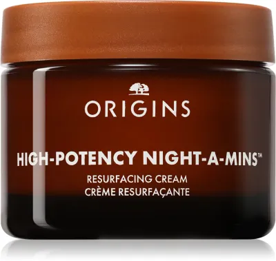 Origins High-Potency Night-A-Mins Resurfacing Cream With Fruit-Derived AHAs - Увлажняющий ночной крем для осветления и смягчения кожи, 50 мл